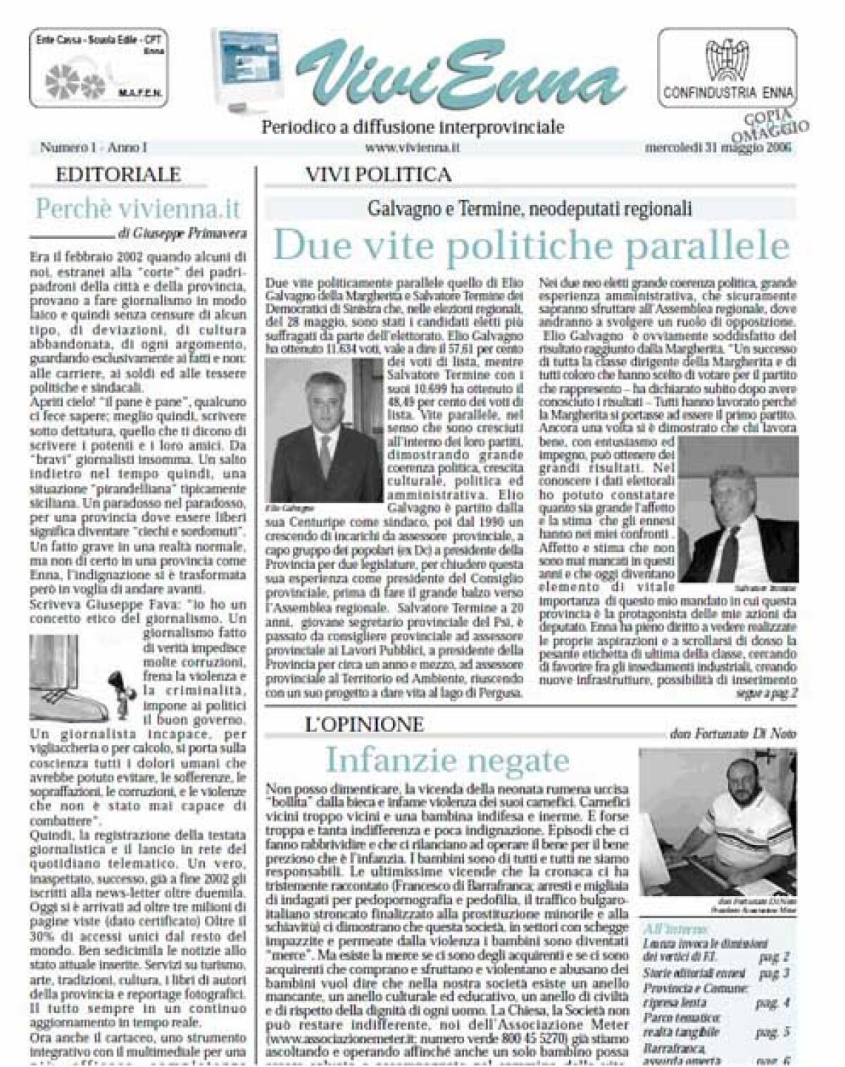 Primo numero cartaceo di √i√i - servizio RAI3 - 