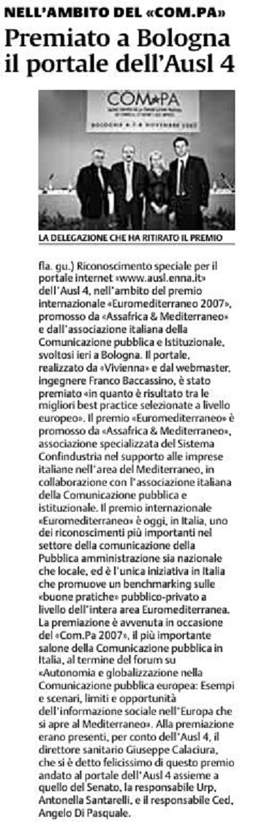 Premio Euromediterraneo 2006 a √i√i