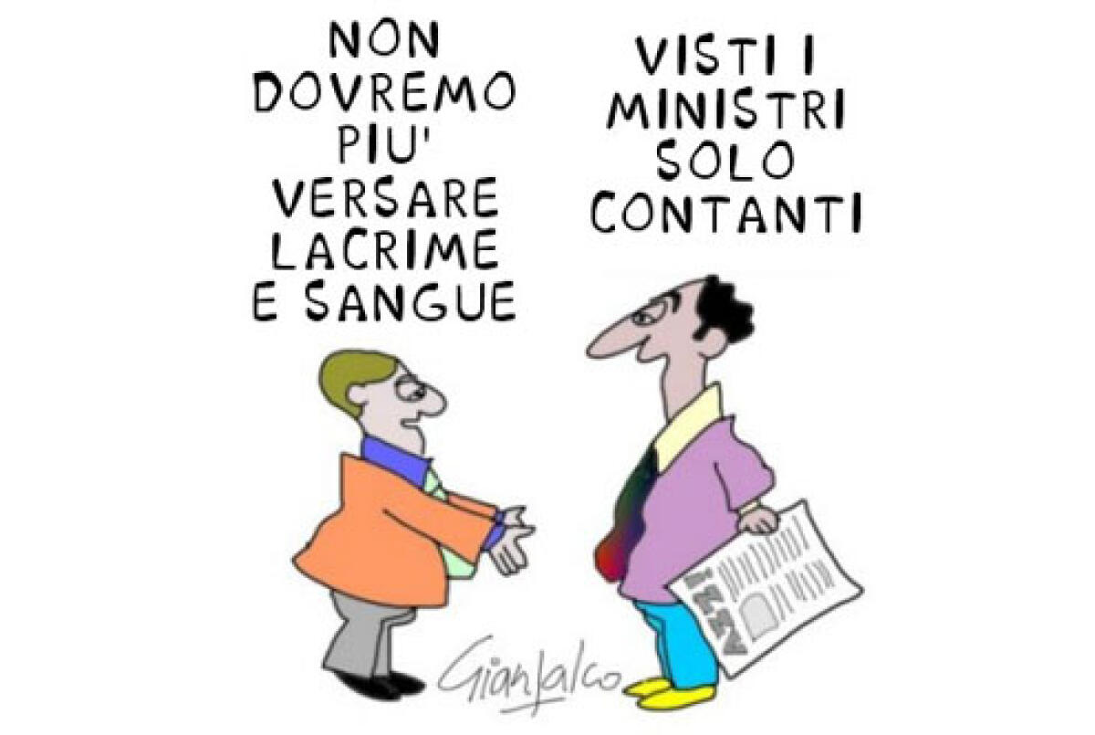 Gianfalco. Al governo si cambia: basta escort, ora solo banchieri - 