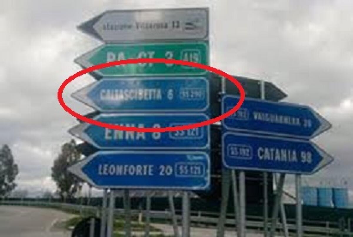 Segnaletica. Caltascibetta: fusione tra Calascibetta e Caltanissetta - 