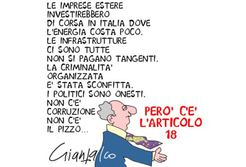 Pero c’è l’articolo 18…