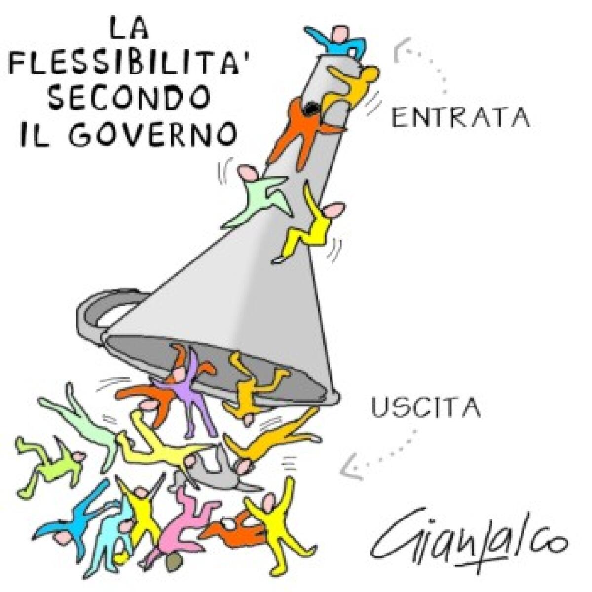 Buttato giù l'articolo 18 dal balcone di piazza Venezia - 