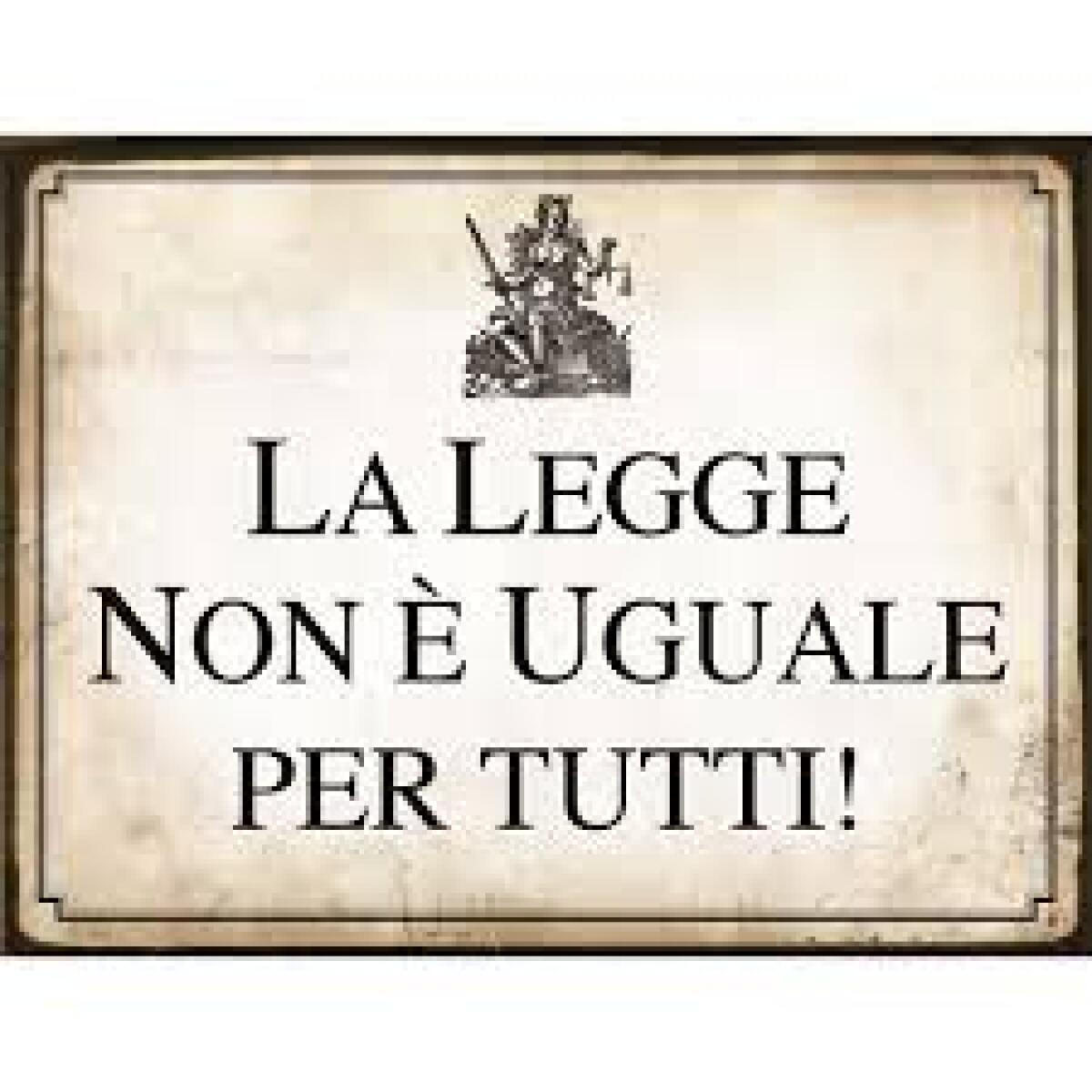 La legge è uguale per tutti ma non per i siciliani - 