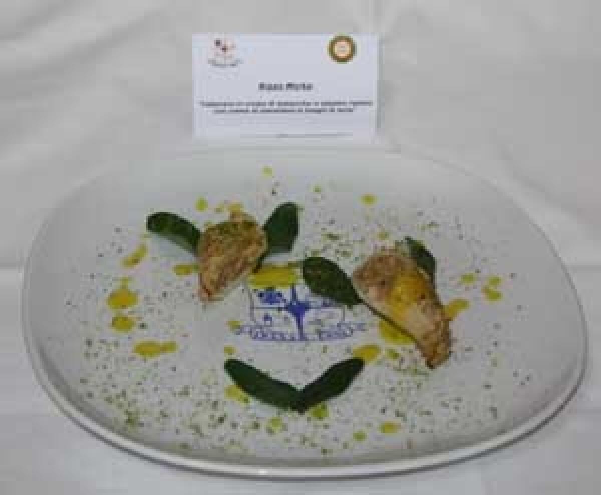 Calamaro in crosta di pistacchio e sesamo - 