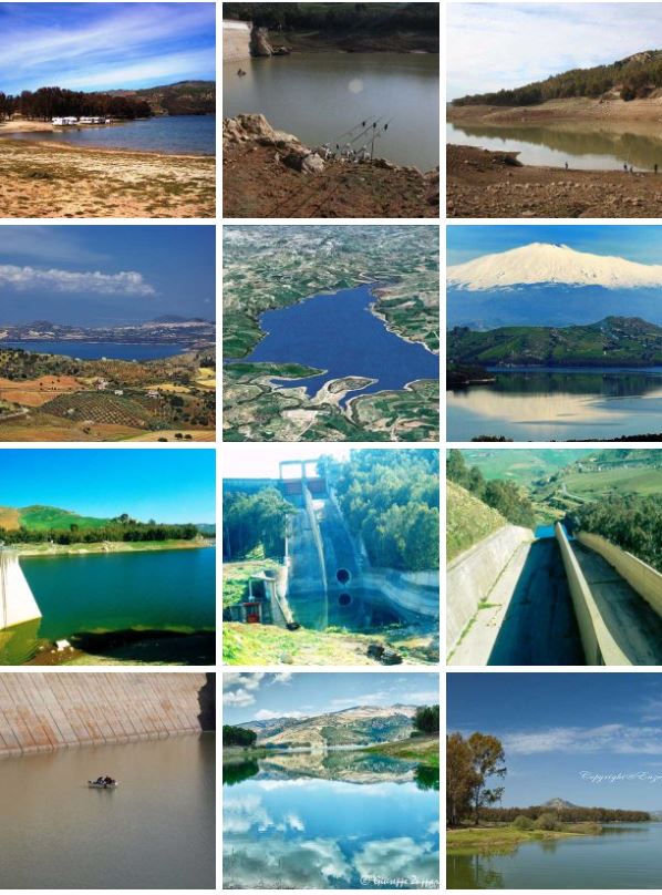 I laghi e dighe nella Provincia di Enna