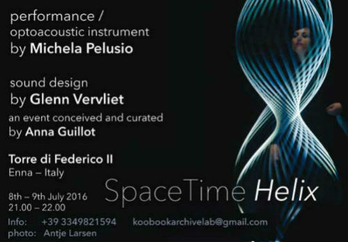 Enna √i√i: SPACETIME HELIX, torre di Federico: uno spettacolo di scultura-luce-suono