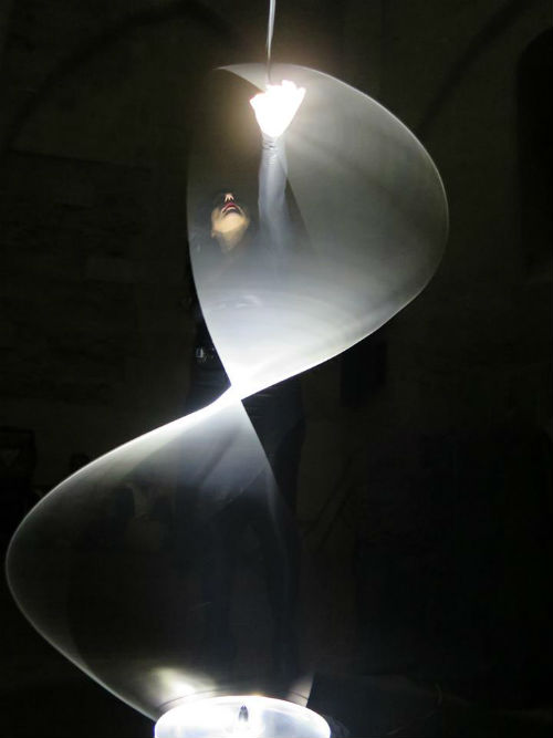 Enna √i√i: SPACETIME HELIX, torre di Federico: uno spettacolo di scultura-luce-suono