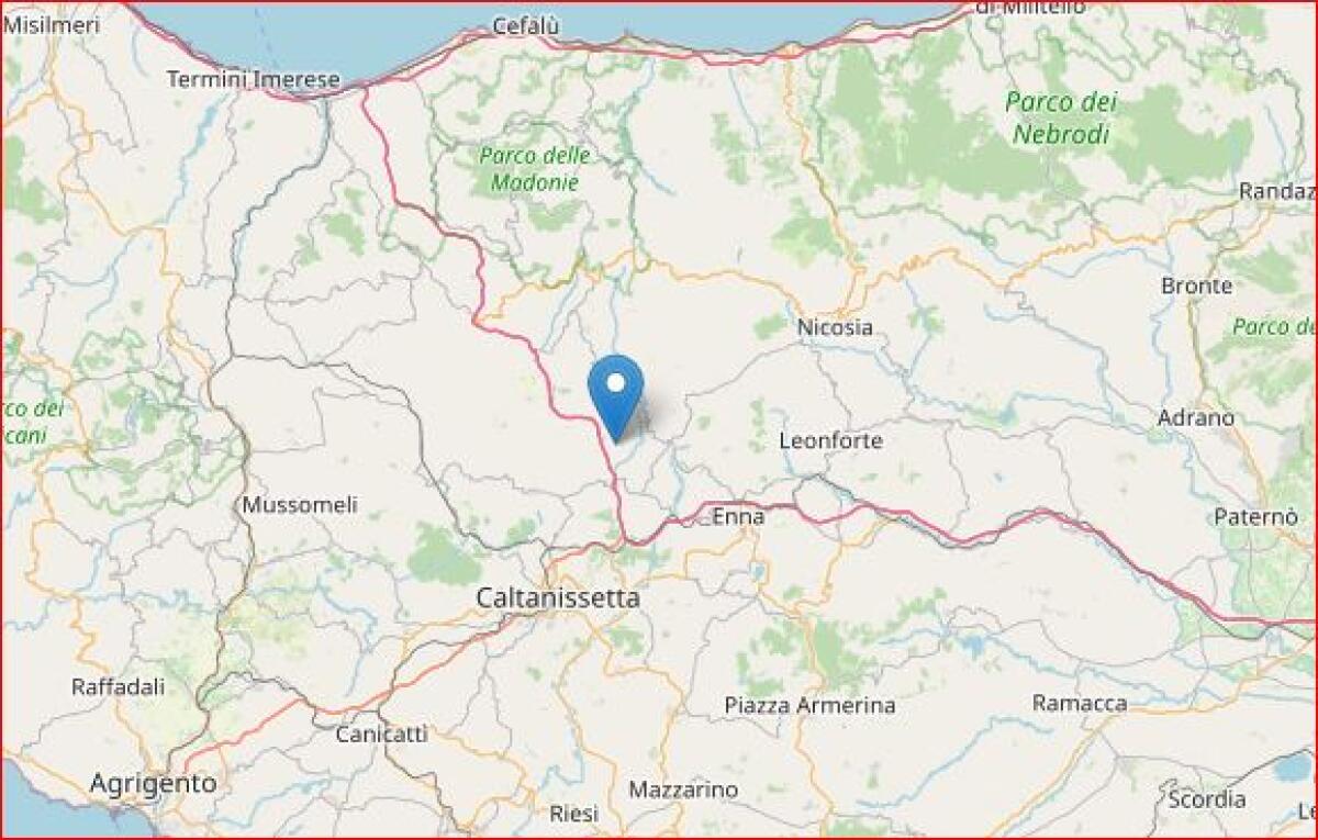 Terremoto Ml 2.3 il 08-12-2016 ore 23:52 in provincia Enna - Villarosa - 