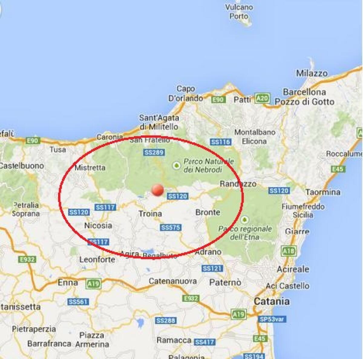 Terremoto ML 3.0 il 23-04-2020 ore 13:46:48 a 5 km SW Troina - 