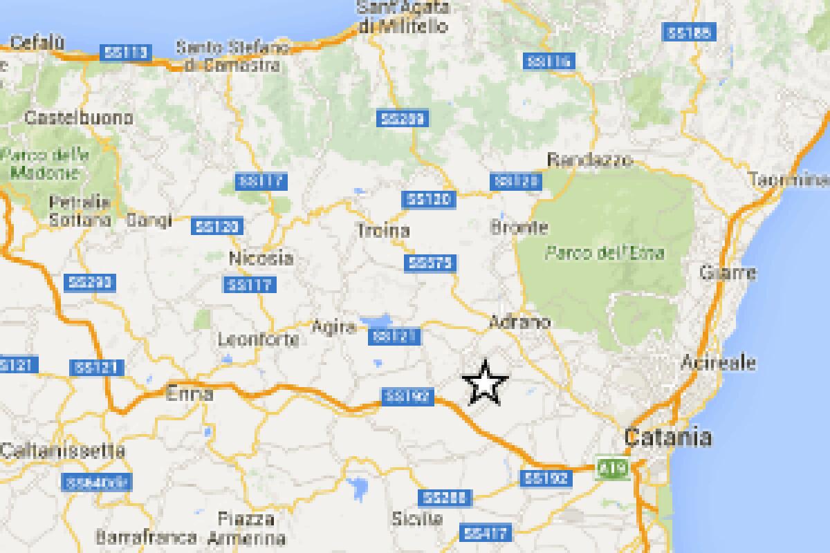 Terremoto ML 2.9 il 27-06-2020 ore 18:35:16 a 10 km N Centuripe (EN) - 