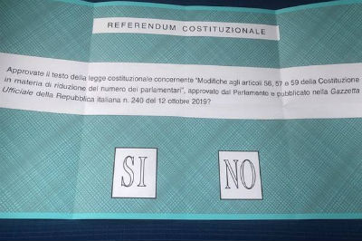 Provincia Enna referendum taglio parlamentari: SI 76,65% - NO 23,35% (Enna Si 69,34% No 31,66%)
