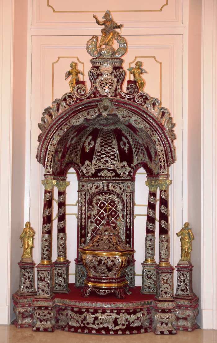 Tronetto d'argento per l'esposizione dell'Eucarestia, Decio Furnò, 1773 ca.