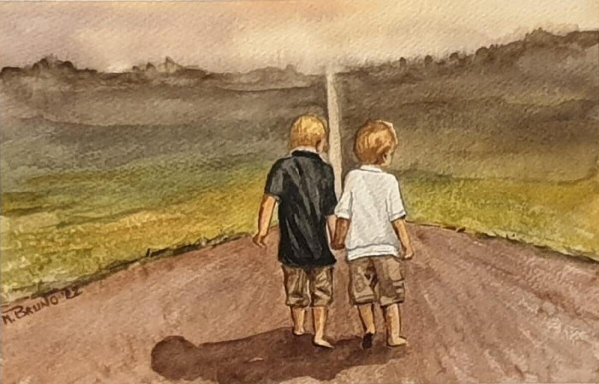 Acquerello dell’ennese Maurizio Bruno: "Fuga per la vita" - 