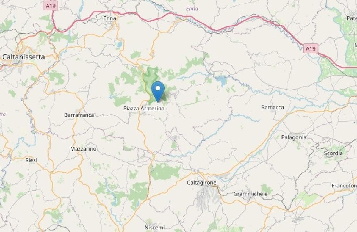 Terremoto ML 2.7 il 31-03-2022 ore 00:39:32 a 3 km SW Piazza Armerina - 