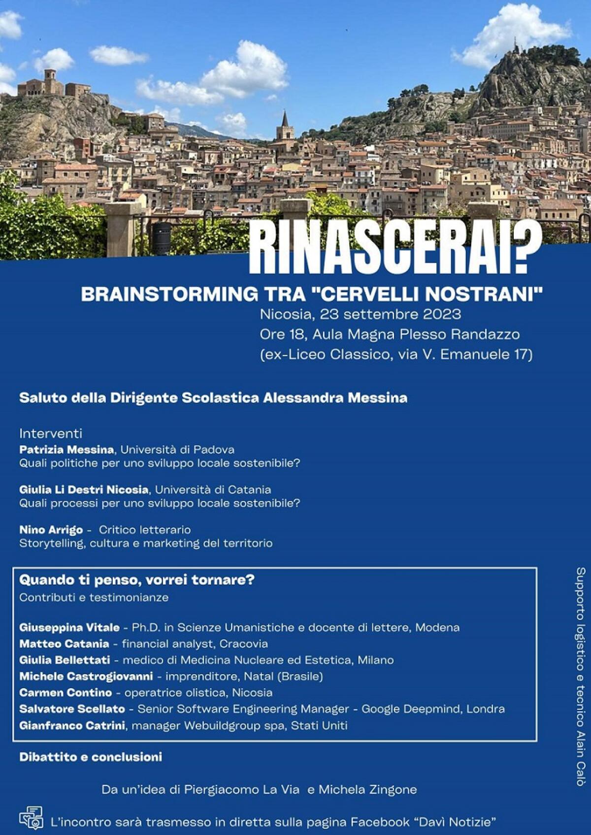 “RINASCERAI?”, un primo brainstorming a Nicosia tra “cervelli nostrani” - 