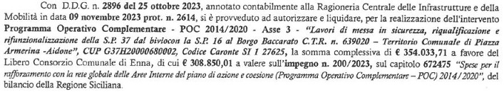 Gazzetta Ufficiale Regione Sicilia – 26 gennaio 2024: Enna, Centuripe, Asp