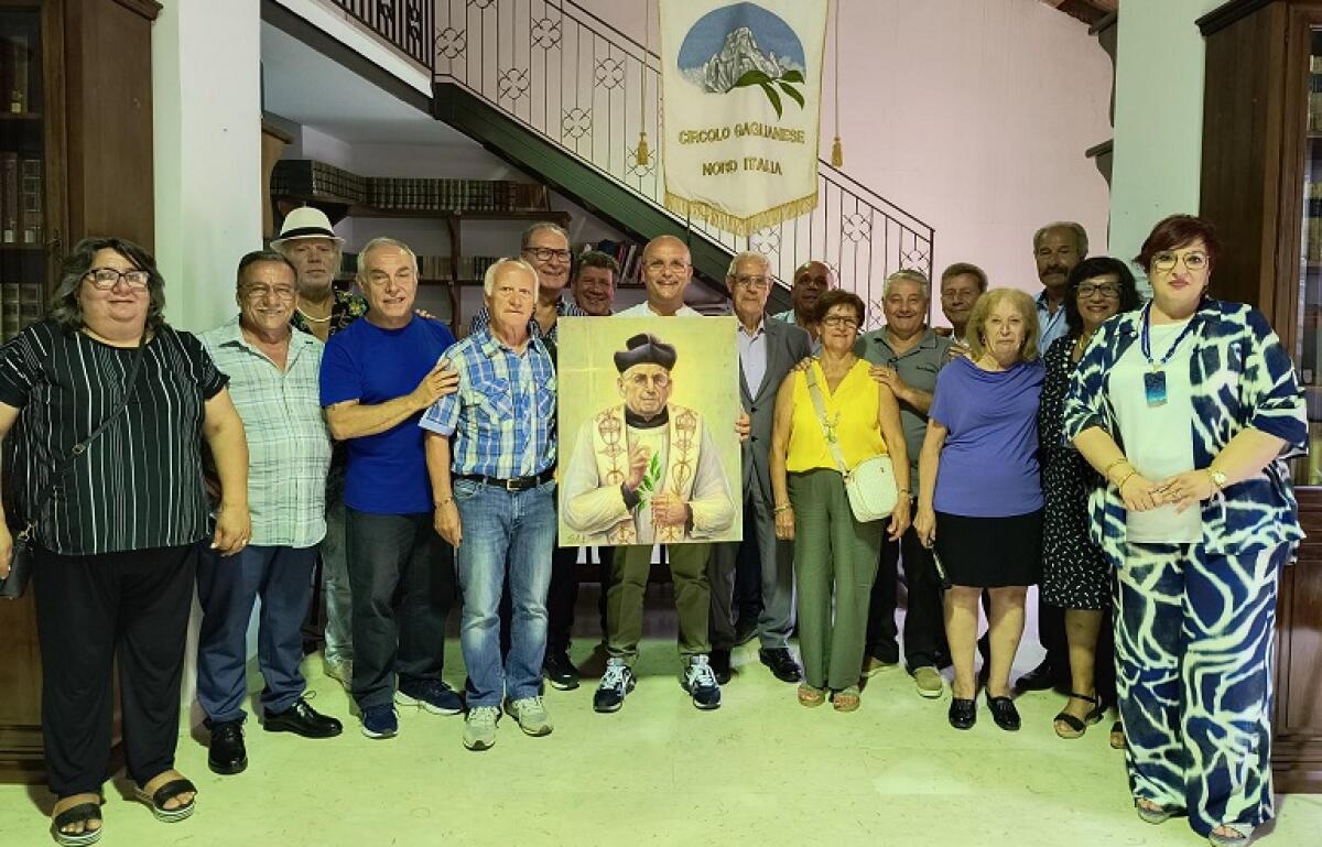 Ricordo di padre Brancatelli, donato dal circolo dei gaglianesi del nord al comune di Gagliano C.to - 