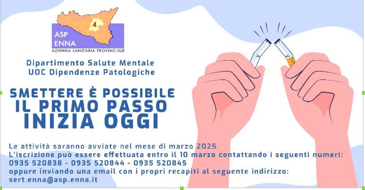 Asp Enna: trattamento integrato del protocollo Acudetox attività di terapia per il tabagismo - 