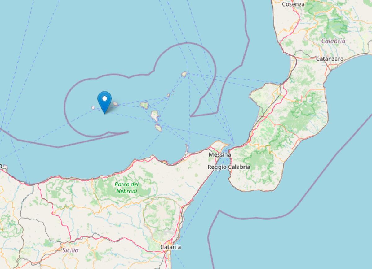 Terremoto ML 4.8 il 07-02-2025 ore 16:19:12 Isole Eolie (Messina) percepito anche in provincia di Enna - 