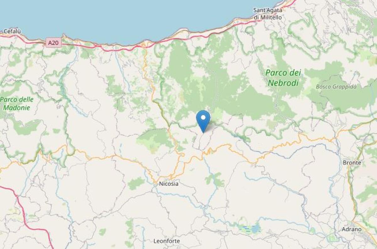 Terremoto ML 2.0 il 23-04-2025 ore 17:37:56 a 1 km S Capizzi - 