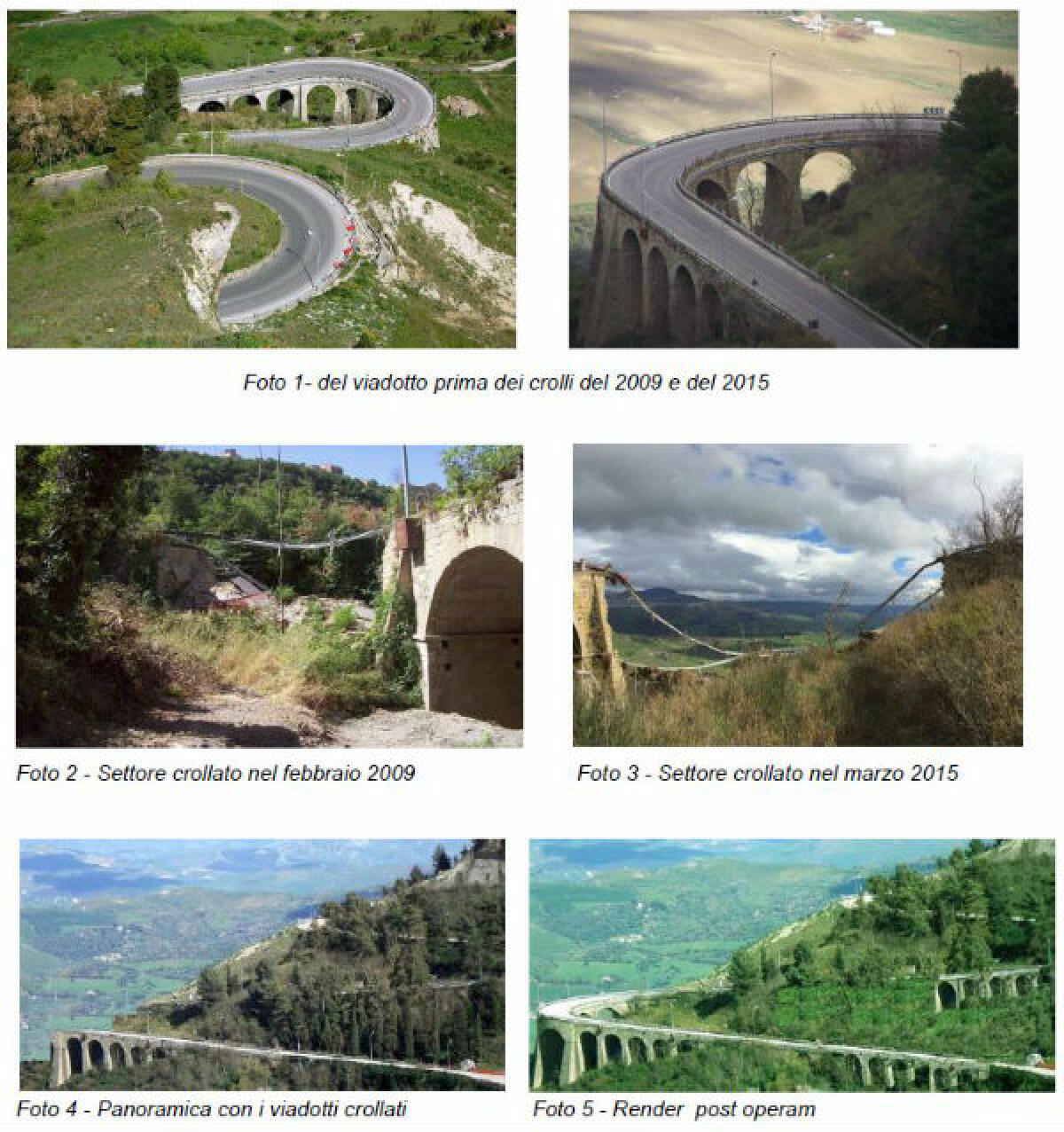 Enna. Sp 28 "Panoramica". Tutto pronto per il finanziamento regionale, primo crollo nel 2009 - 
