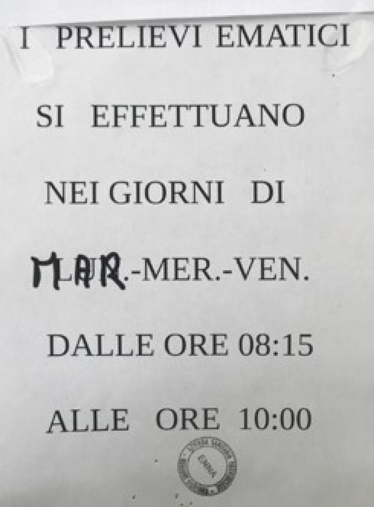 Aidone. Nel portale delle prenotazioni sanitarie, non c'è più il martedì, come giorno disponibile - 