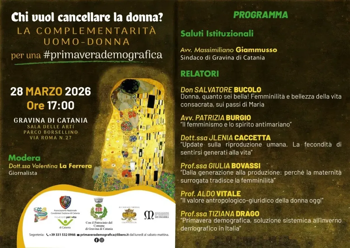 "Chi vuol cancellare la donna?”: incontro il 28 marzo al Parco Borsellino di Gravina di Catania - 