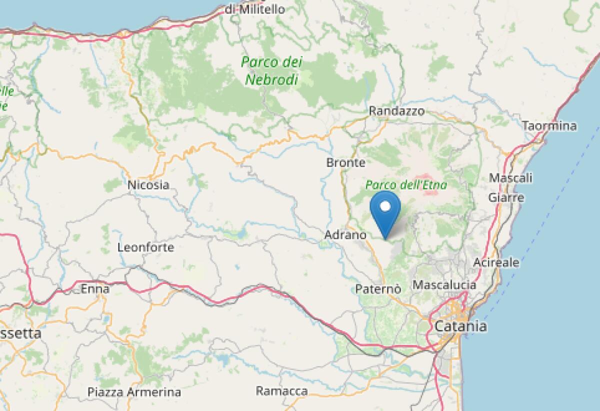 Terremoto ML 4.5 e 2.7 il 04-03-2026 ore 7:05-7:07 a 3 km NW Ragalna (CT), anche in provincia di Enna - 
