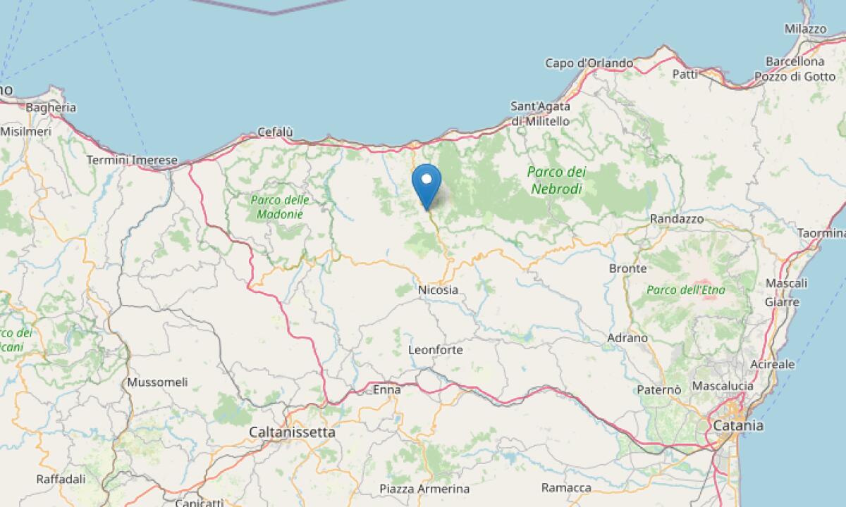 Cinque forti scosse in 5 minuti in provincia di Messina, sentite anche zona Nord provincia Enna. la più intensa a Castel di Lucio Ml 4.1 il 21-3-26 ore 19:04 - 