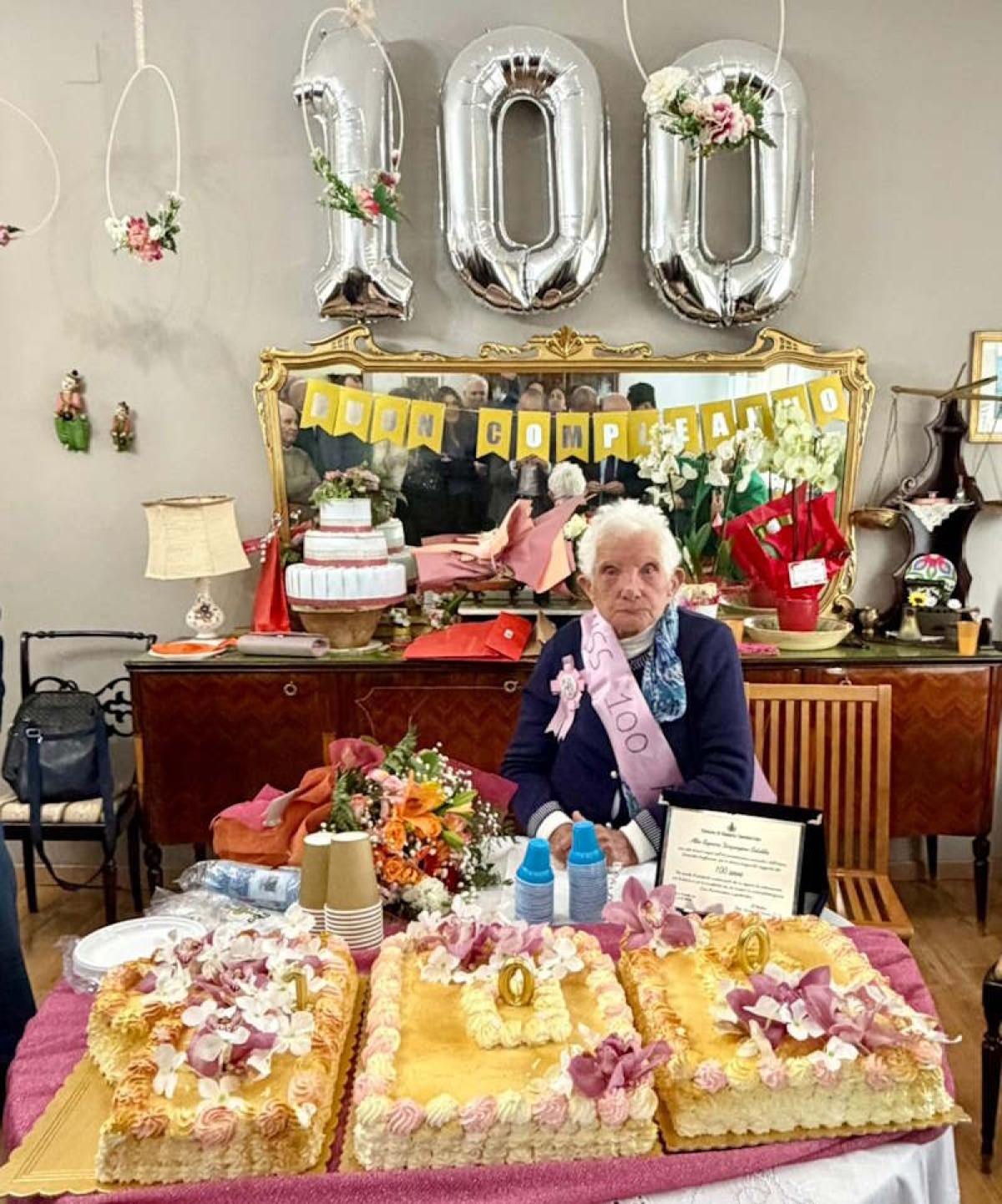 Festa a Gagliano Castelferrato: signora Dispinzieri festeggia 100 anni - 