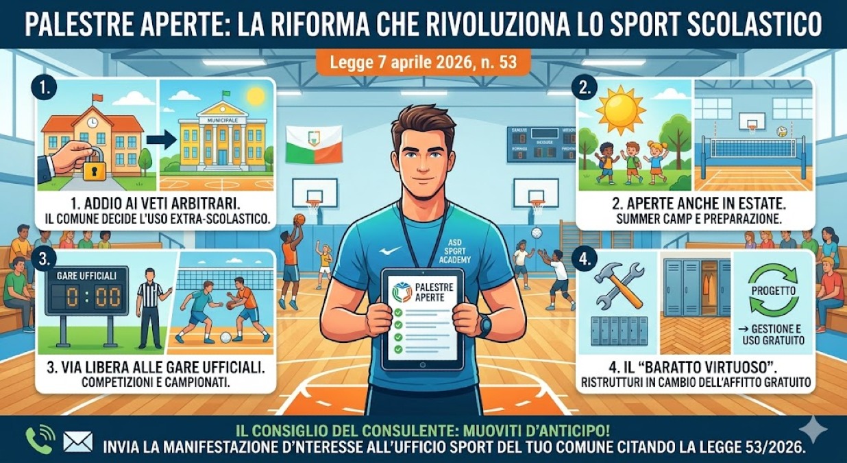 Riforma "Palestre Aperte". Il testo pubblicato sulla G.U.  - 