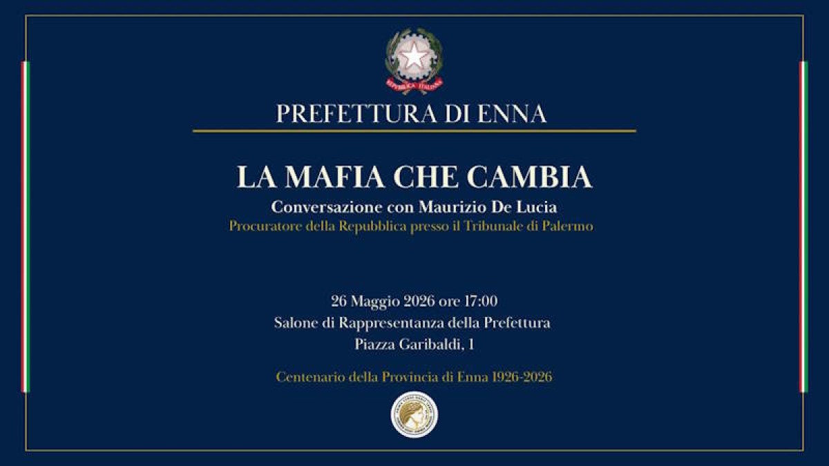 Prefettura Enna. Incontro con Procuratore Repubblica di Palermo su "La mafia che cambia" - 