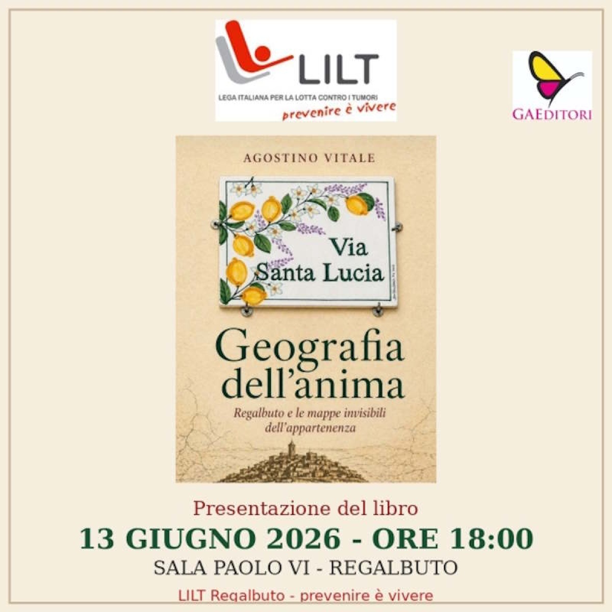 Regalbuto. Presentazione del libro "Geografia dell'anima" di Agostino Vitale - 