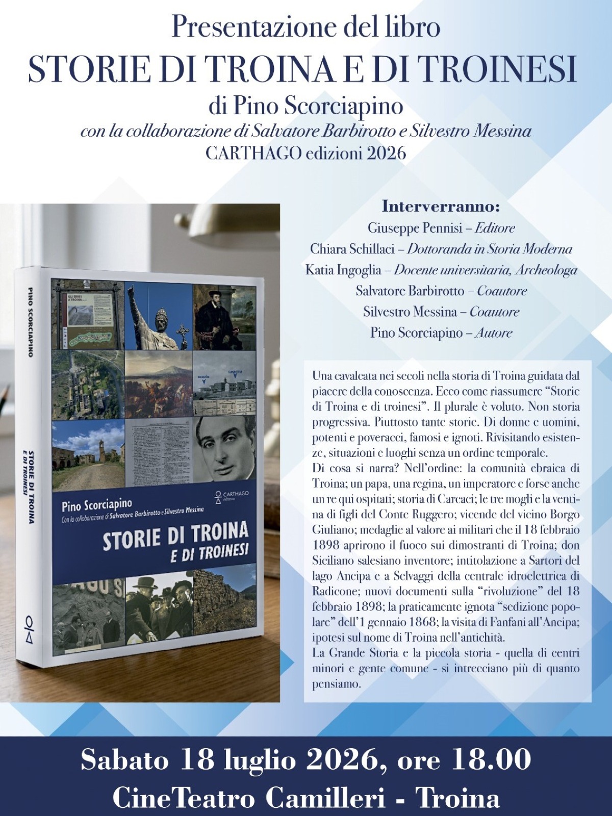 “Storie di Troina e di troinesi” il nuovo libro di Pino Scorciapino - 