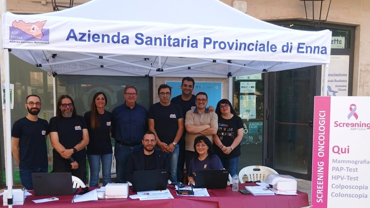 ASP Enna torna nelle piazze: la campagna per gli screening riparte dalla festa di San Pietro a Calascibetta - 