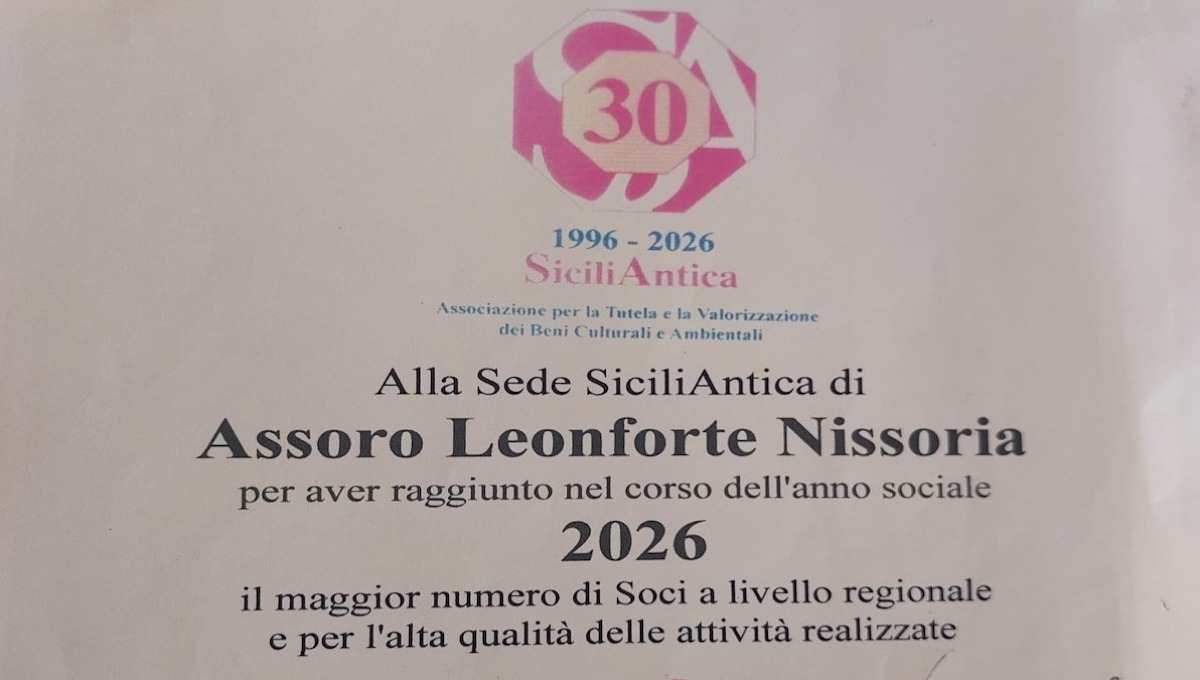 SiciliAntica: prestigioso riconoscimento regionale alla sede comprensoriale di Assoro, Leonforte e Nissoria - 