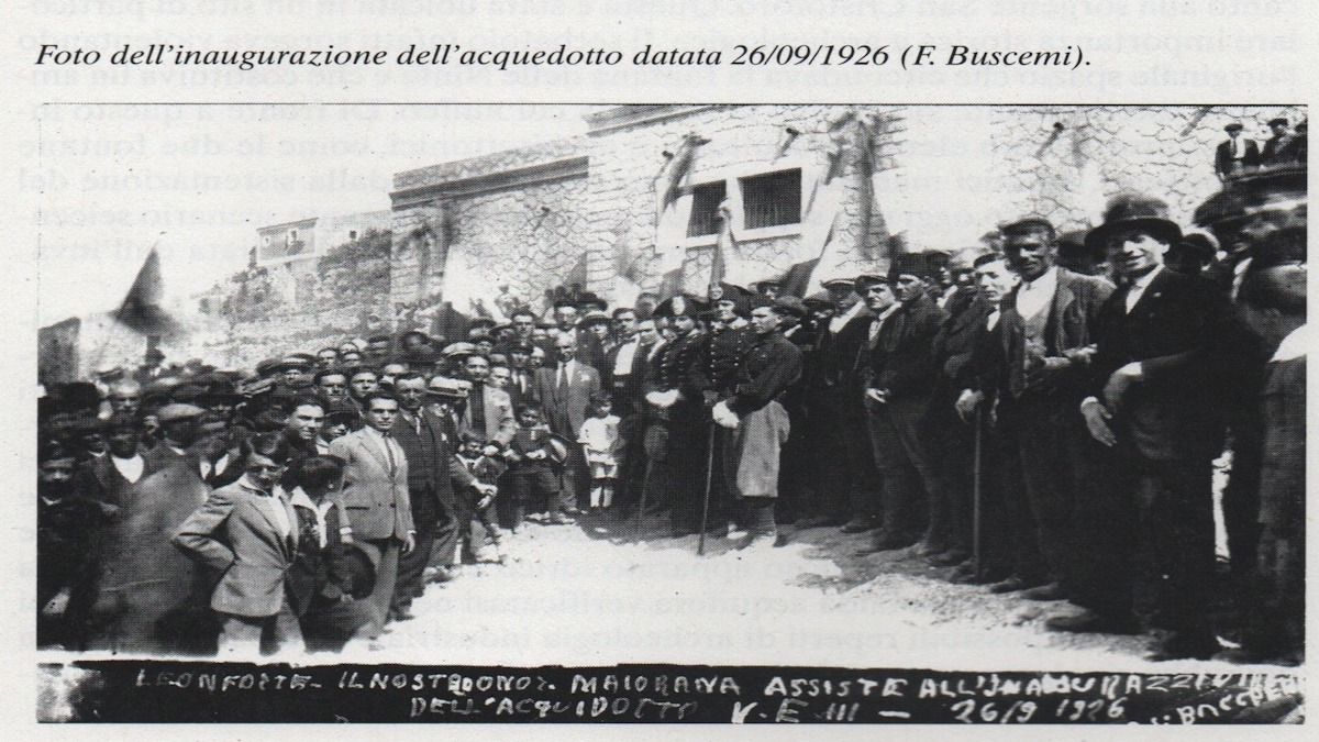 Centenario Acquedotto Civico intitolato a Vittorio Emanuele III, avvenuta il 26 settembre 1926 - 