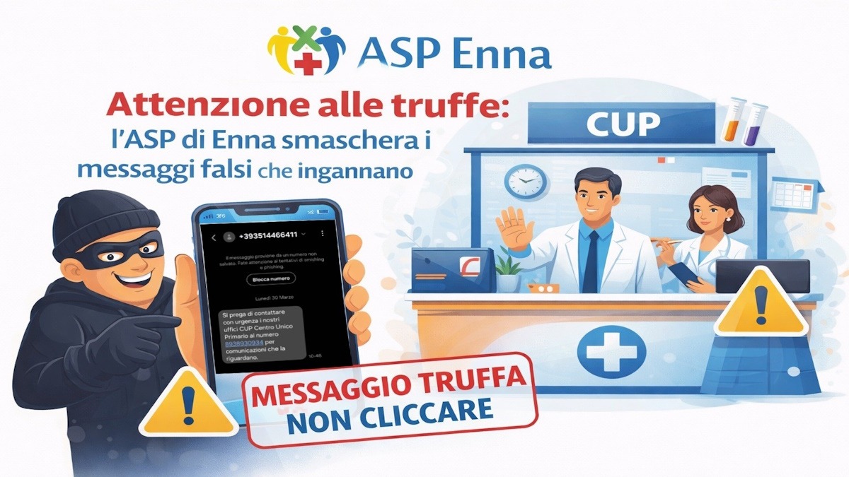 Attenzione alle truffe: l'ASP di Enna smaschera i messaggi falsi che ingannano i cittadini - 