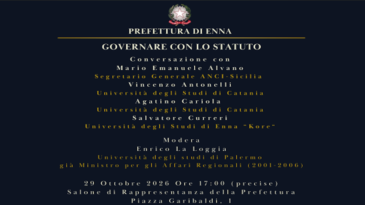 Prefettura Enna: "Governare con lo Statuto" - 